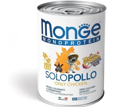 Monge Dog Monoprotein Solo B&S консервы для собак паштет из курицы 400г